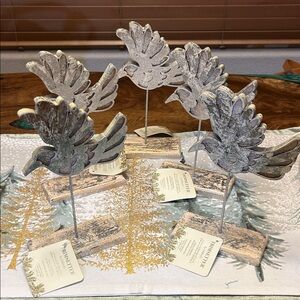 Trimsetter by Dillard's collection. Weathered Wooden Christmas silver, NWT